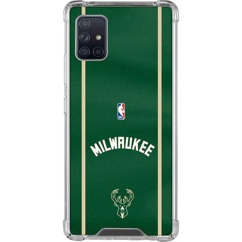 NBA Milwaukee Bucks Jersey Galaxy A51 5G Clear Case