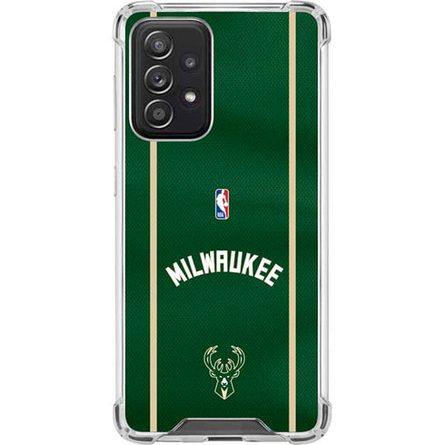 NBA Milwaukee Bucks Jersey Galaxy A52 5G Clear Case