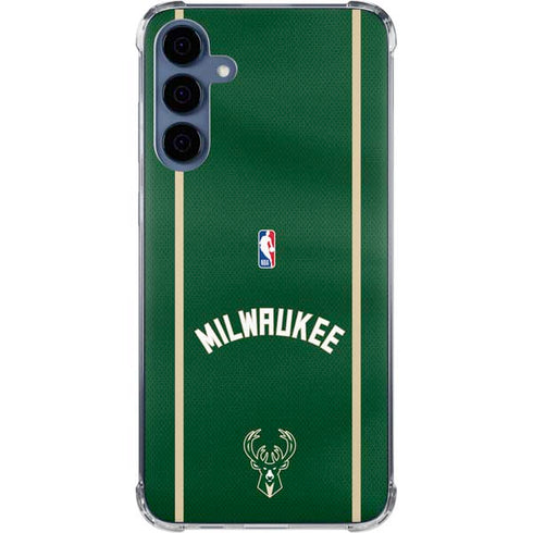 NBA Milwaukee Bucks Jersey Galaxy A55 5G Clear Case