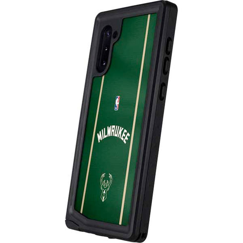NBA Milwaukee Bucks Jersey Galaxy Note 10 Waterproof Case