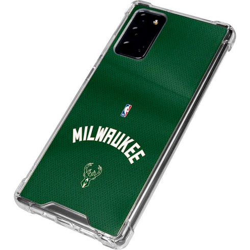 NBA Milwaukee Bucks Jersey Galaxy Note20 5G Clear Case