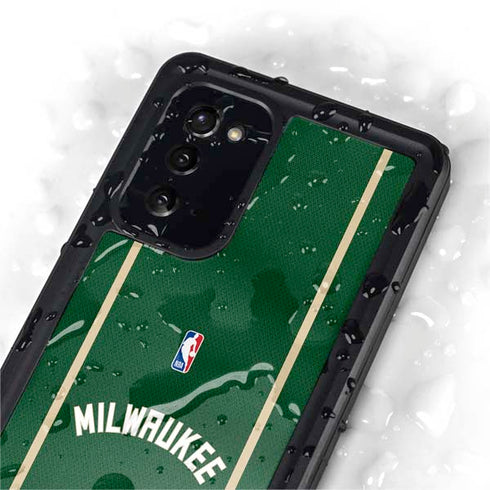 NBA Milwaukee Bucks Jersey Galaxy Note20 5G Waterproof Case