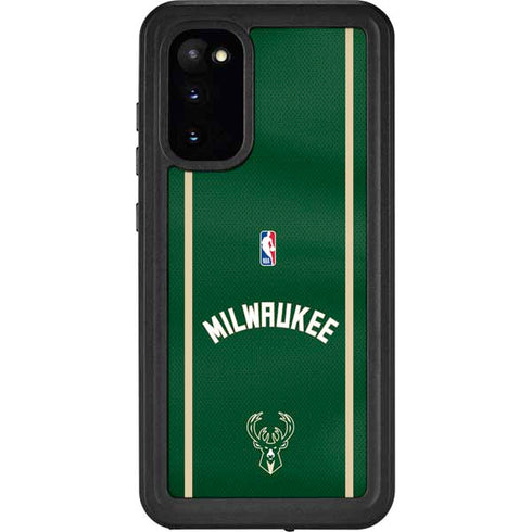 NBA Milwaukee Bucks Jersey Galaxy S20 Waterproof Case