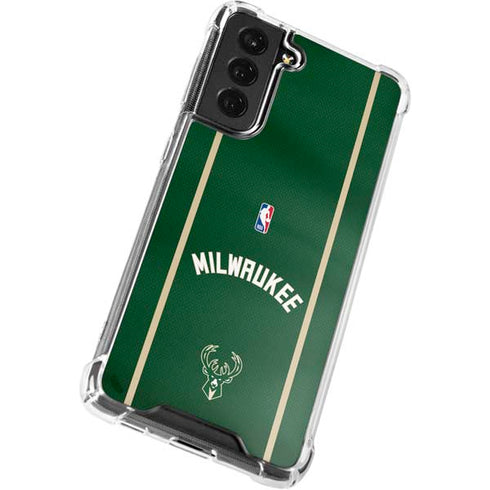 NBA Milwaukee Bucks Jersey Galaxy S22 Plus Clear Case