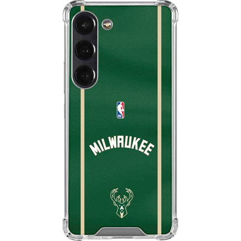 NBA Milwaukee Bucks Jersey Galaxy S23 Clear Case