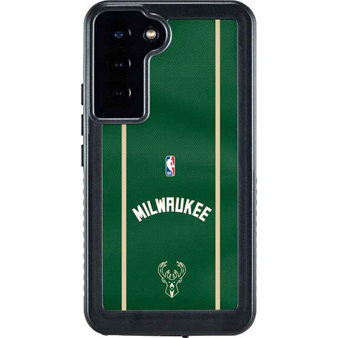NBA Milwaukee Bucks Jersey Galaxy S23 Plus Waterproof Case