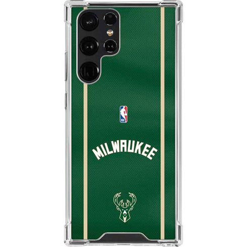 NBA Milwaukee Bucks Jersey Galaxy S23 Ultra Clear Case