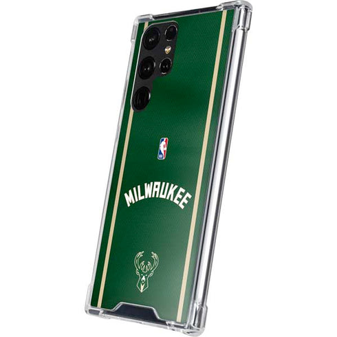NBA Milwaukee Bucks Jersey Galaxy S23 Ultra Clear Case
