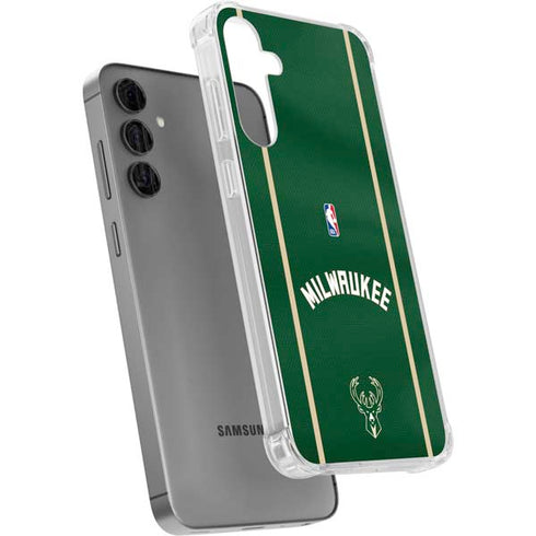 NBA Milwaukee Bucks Jersey Galaxy S24 Plus Clear Case