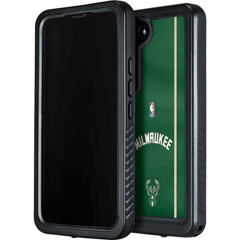 NBA Milwaukee Bucks Jersey Galaxy S24 Plus Waterproof Case
