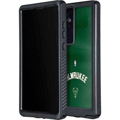 NBA Milwaukee Bucks Jersey Galaxy S24 Ultra Waterproof Case