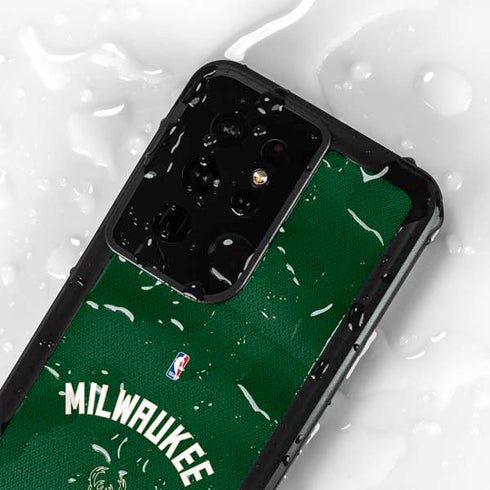 NBA Milwaukee Bucks Jersey Galaxy S24 Ultra Waterproof Case