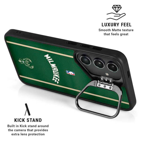 NBA Milwaukee Bucks Jersey Galaxy S25 Kickstand Case
