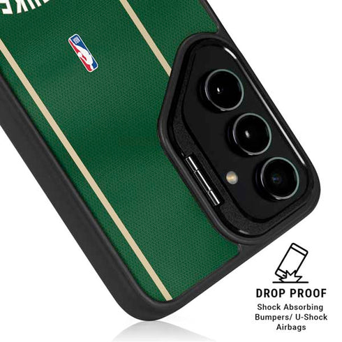 NBA Milwaukee Bucks Jersey Galaxy S25 Kickstand Case