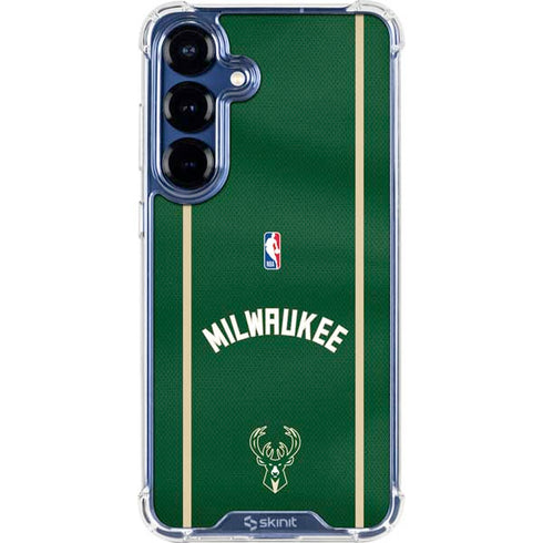NBA Milwaukee Bucks Jersey Galaxy S25 Plus Clear Case