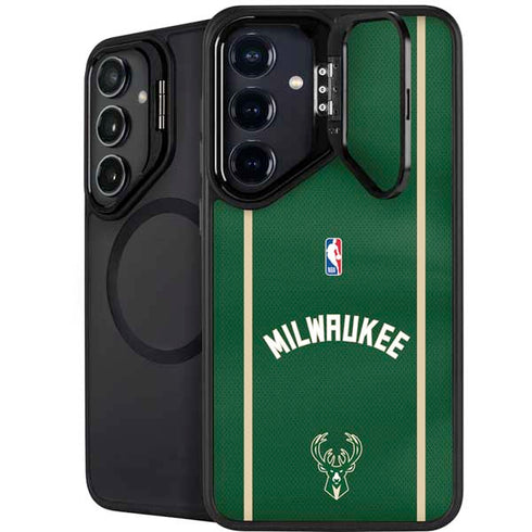 NBA Milwaukee Bucks Jersey Galaxy S25 Plus Kickstand Case