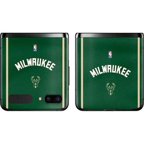 NBA Milwaukee Bucks Jersey Galaxy Z Flip Skin