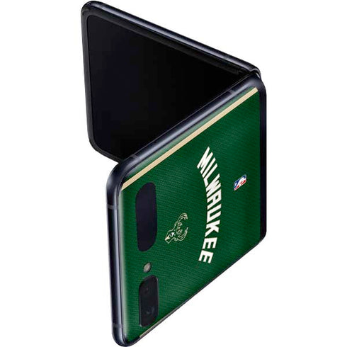 NBA Milwaukee Bucks Jersey Galaxy Z Flip Skin