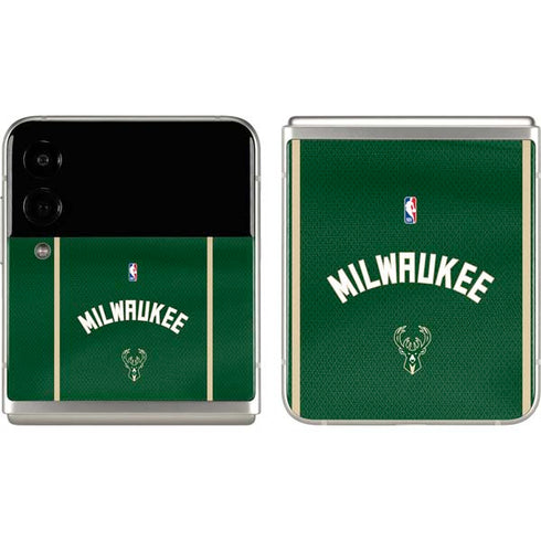 NBA Milwaukee Bucks Jersey Galaxy Z Flip3 5G Skin
