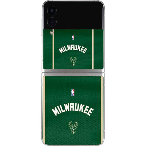 NBA Milwaukee Bucks Jersey Galaxy Z Flip3 5G Skin
