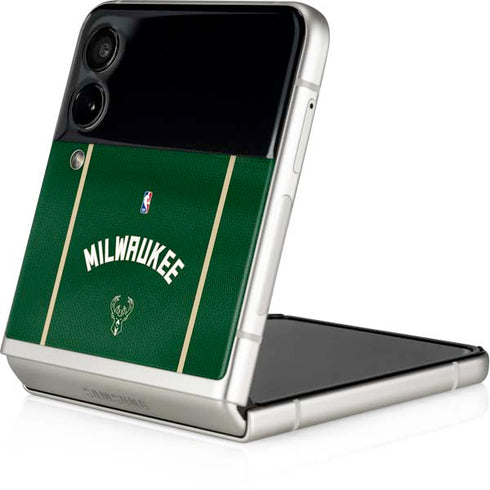 NBA Milwaukee Bucks Jersey Galaxy Z Flip3 5G Skin
