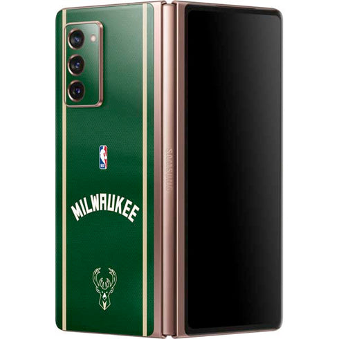 NBA Milwaukee Bucks Jersey Galaxy Z Fold2 5G Skin