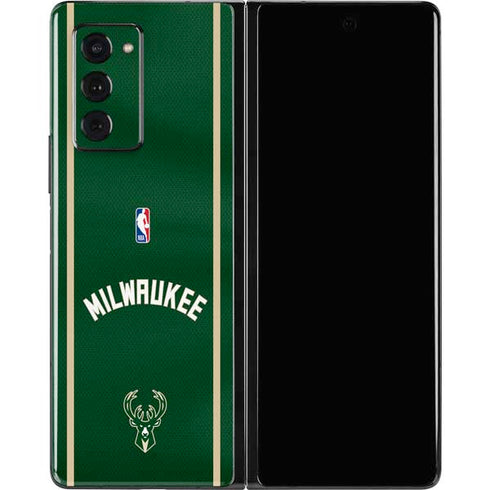 NBA Milwaukee Bucks Jersey Galaxy Z Fold2 5G Skin