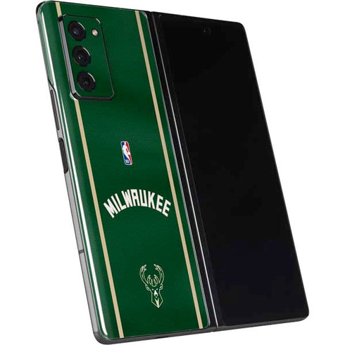 NBA Milwaukee Bucks Jersey Galaxy Z Fold2 5G Skin