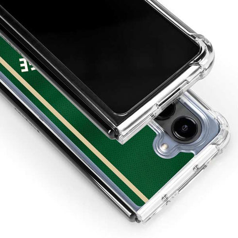 NBA Milwaukee Bucks Jersey Galaxy Z Fold5 5G Clear Case