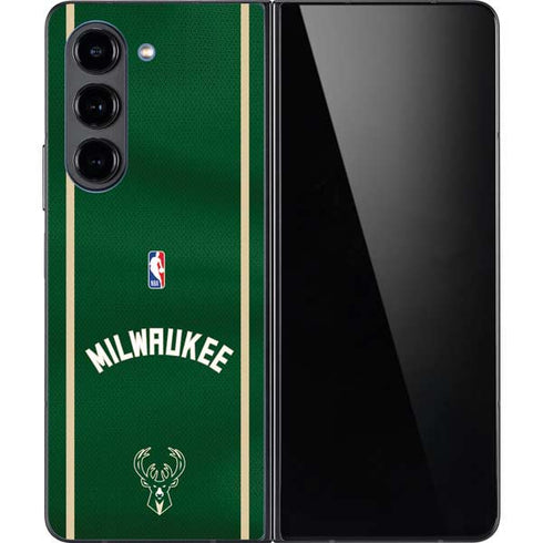NBA Milwaukee Bucks Jersey Galaxy Z Fold5 5G Skin