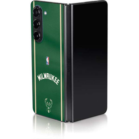 NBA Milwaukee Bucks Jersey Galaxy Z Fold5 5G Skin