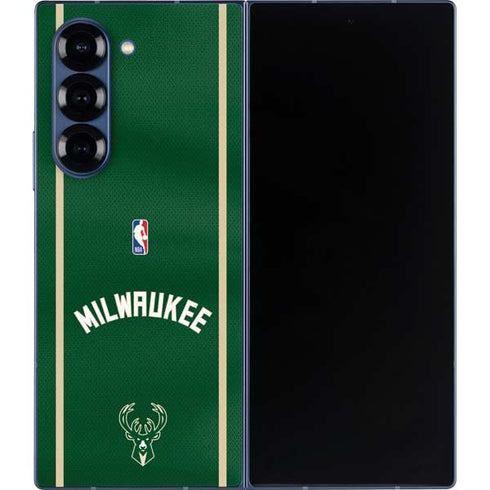 NBA Milwaukee Bucks Jersey Galaxy Z Fold6 Skin