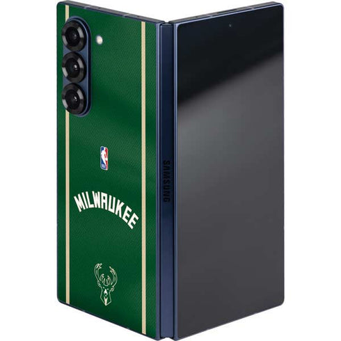 NBA Milwaukee Bucks Jersey Galaxy Z Fold6 Skin