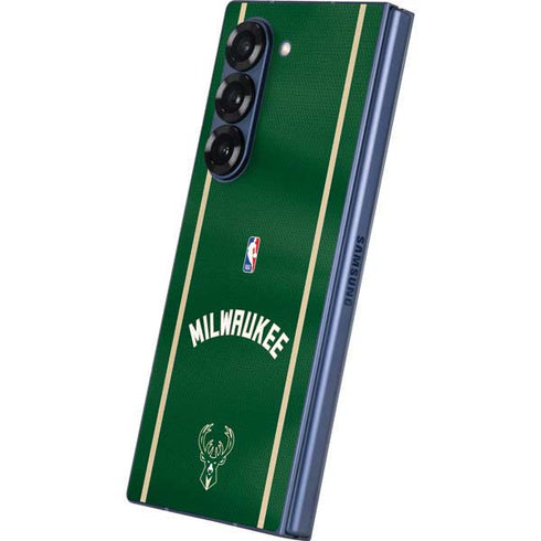 NBA Milwaukee Bucks Jersey Galaxy Z Fold6 Skin