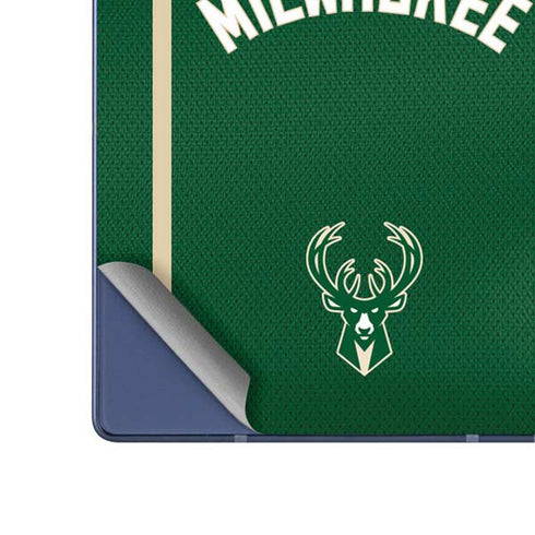 NBA Milwaukee Bucks Jersey Galaxy Z Fold6 Skin