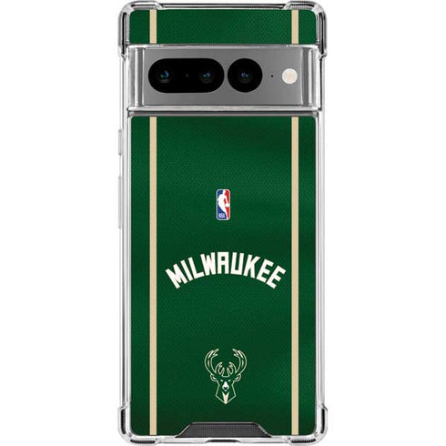 NBA Milwaukee Bucks Jersey Google Pixel 7 Pro Clear Case