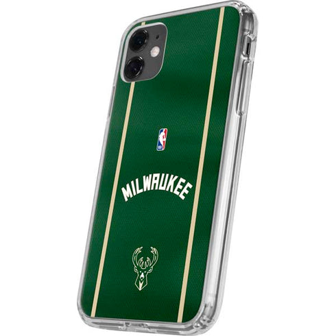 NBA Milwaukee Bucks Jersey iPhone 11 Clear Case