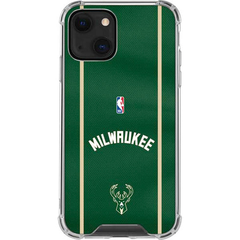 NBA Milwaukee Bucks Jersey iPhone 13 Mini Clear Case
