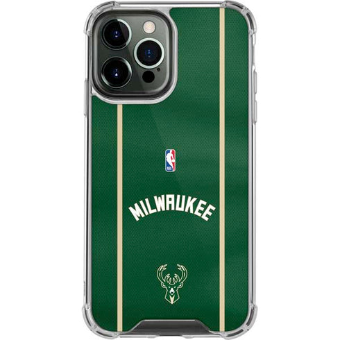 NBA Milwaukee Bucks Jersey iPhone 13 Pro Max Clear Case