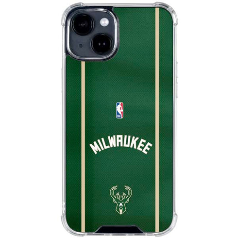 NBA Milwaukee Bucks Jersey iPhone 14 Plus Clear Case
