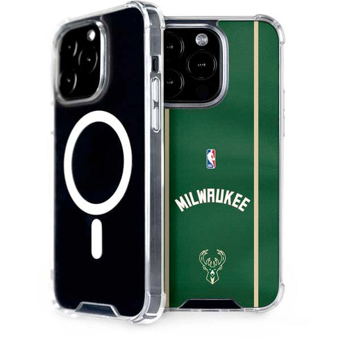 NBA Milwaukee Bucks Jersey iPhone 14 Pro MagSafe Case