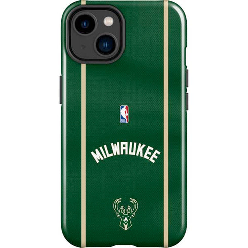 NBA Milwaukee Bucks Jersey iPhone 15 Impact Case