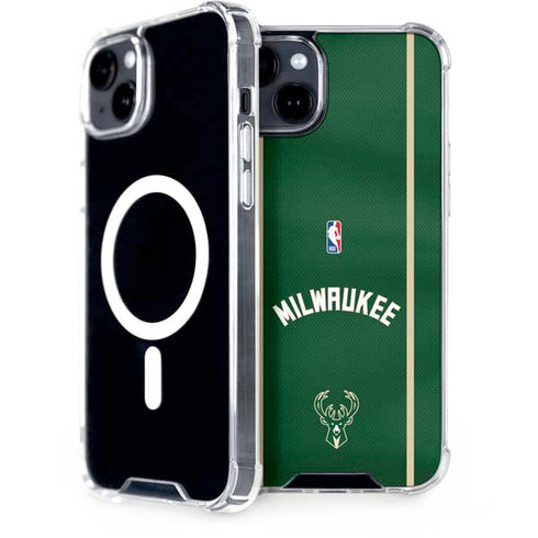 NBA Milwaukee Bucks Jersey iPhone 15 MagSafe Case