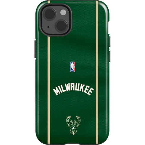 NBA Milwaukee Bucks Jersey iPhone 15 Plus Impact Case