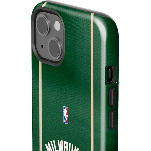 NBA Milwaukee Bucks Jersey iPhone 15 Plus Impact Case
