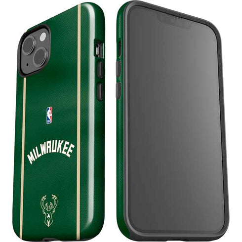 NBA Milwaukee Bucks Jersey iPhone 15 Plus Impact Case