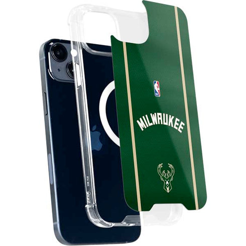 NBA Milwaukee Bucks Jersey iPhone 15 Plus MagSafe Case