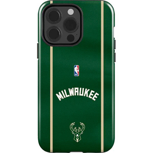 NBA Milwaukee Bucks Jersey iPhone 15 Pro Impact Case