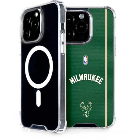 NBA Milwaukee Bucks Jersey iPhone 15 Pro MagSafe Case