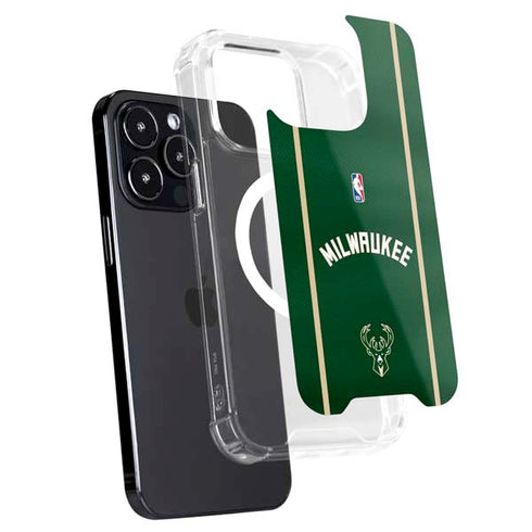 NBA Milwaukee Bucks Jersey iPhone 15 Pro MagSafe Case